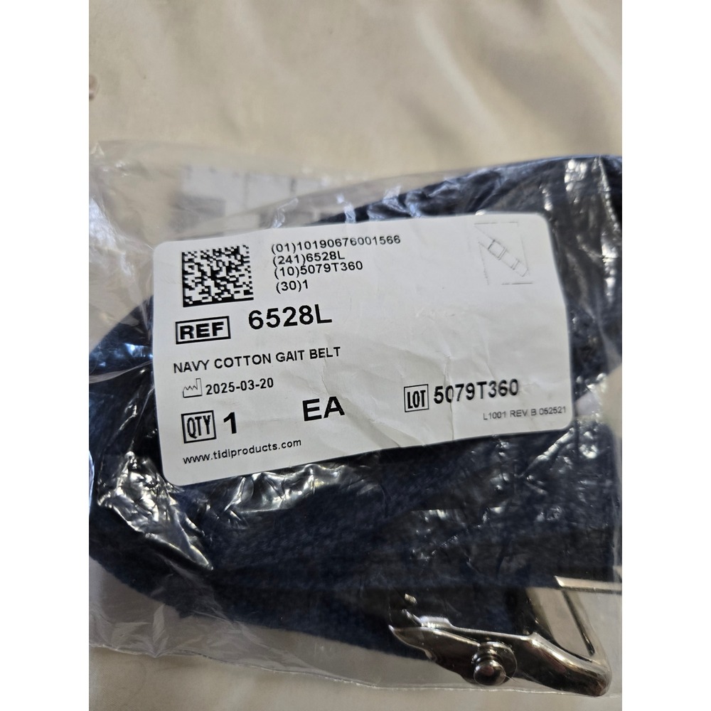 Posey Navy Cotton Gait Belt 6528L Extra Long 72" Transfer Belt NEW Sealed